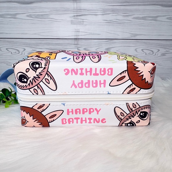 Blue Monster Character Large Cosmetic Bag - Picture 9 of 11